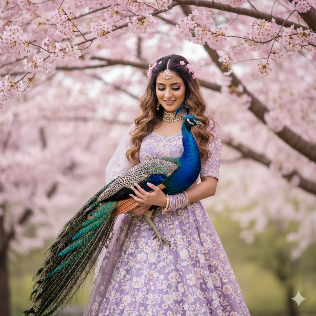 A photo of a girl with flowers in her hair